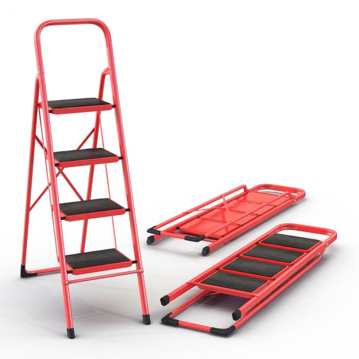 3D model Step Ladder Set