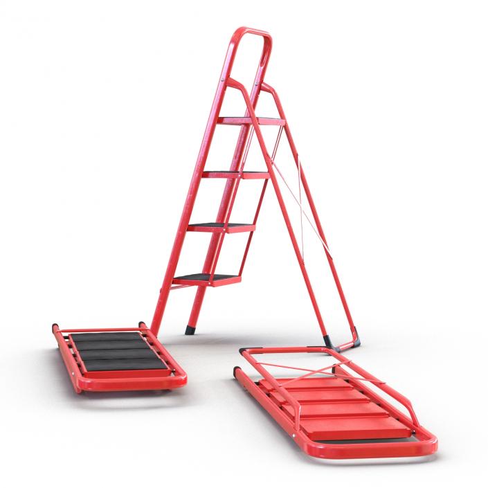 3D model Step Ladder Set