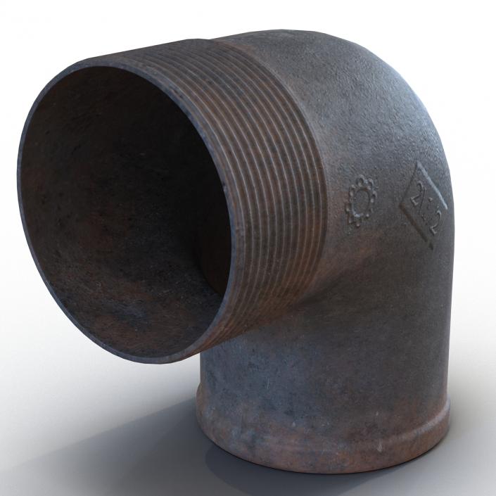 3D model Iron Pipe Elbow