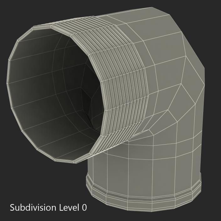 3D model Iron Pipe Elbow