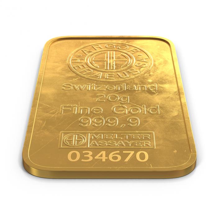 Gold Bar 20g 3D