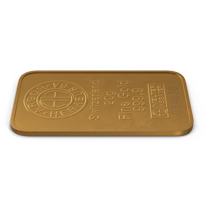 Gold Bar 20g 3D