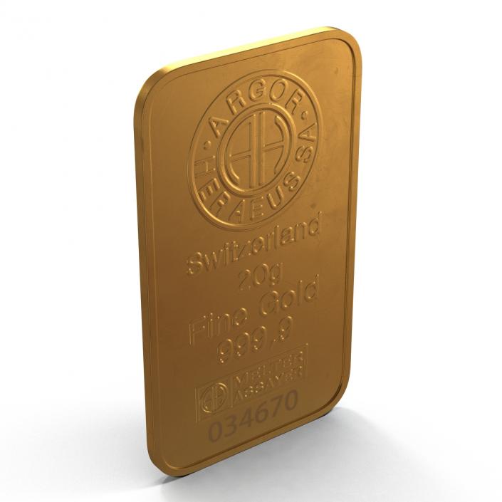 Gold Bar 20g 3D