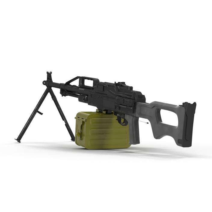 Russian Light Machine Gun Pecheneg 3D model