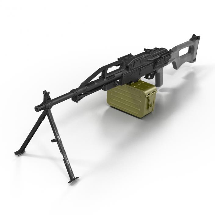 Russian Light Machine Gun Pecheneg 3D model