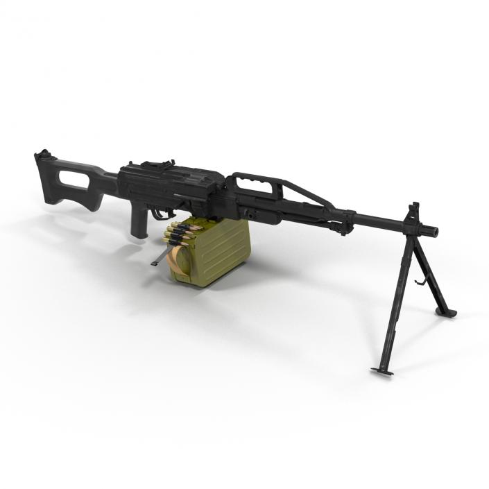 Russian Light Machine Gun Pecheneg 3D model