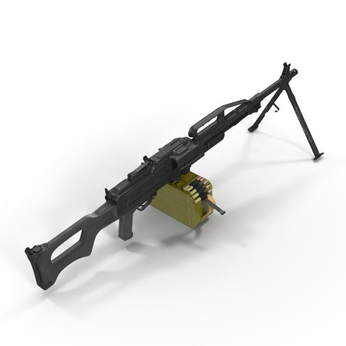 Russian Light Machine Gun Pecheneg 3D model