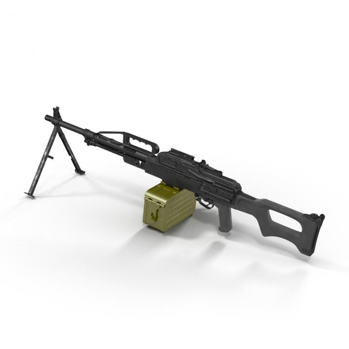 Russian Light Machine Gun Pecheneg 3D model