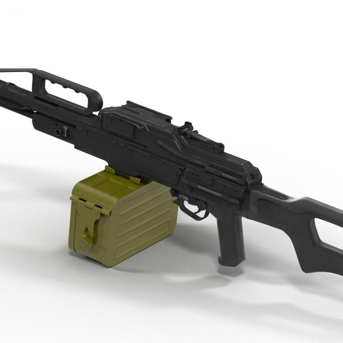 Russian Light Machine Gun Pecheneg 3D model