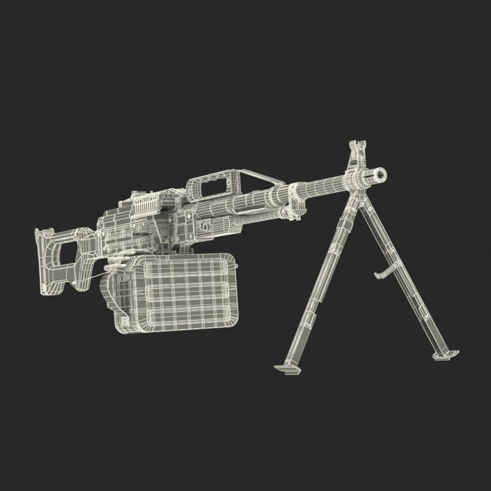 Russian Light Machine Gun Pecheneg 3D model