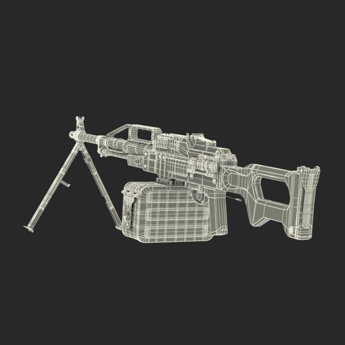 Russian Light Machine Gun Pecheneg 3D model