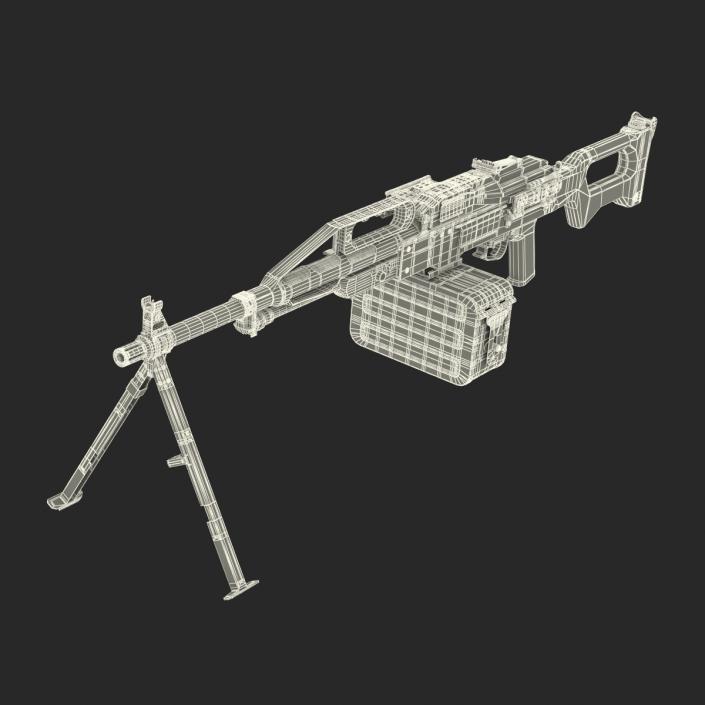 Russian Light Machine Gun Pecheneg 3D model