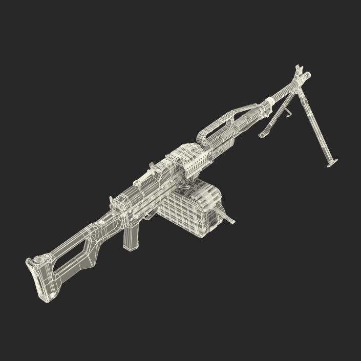 Russian Light Machine Gun Pecheneg 3D model