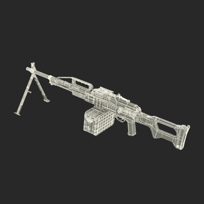 Russian Light Machine Gun Pecheneg 3D model