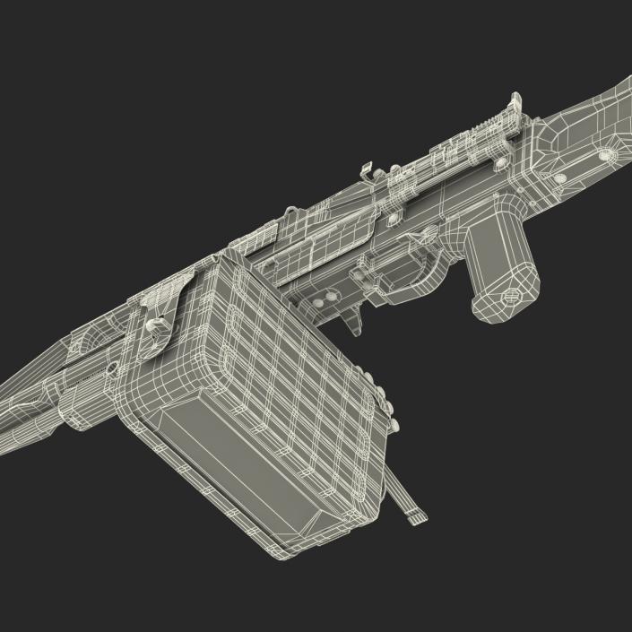 Russian Light Machine Gun Pecheneg 3D model