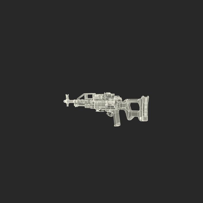 3D Russian Light Machine Gun Pecheneg 3