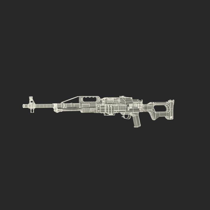 3D Russian Light Machine Gun Pecheneg 3