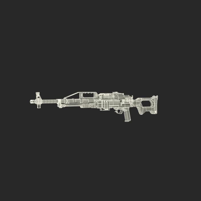 3D Russian Light Machine Gun Pecheneg 3