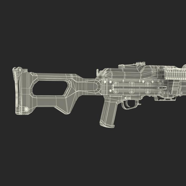 3D Russian Light Machine Gun Pecheneg 3