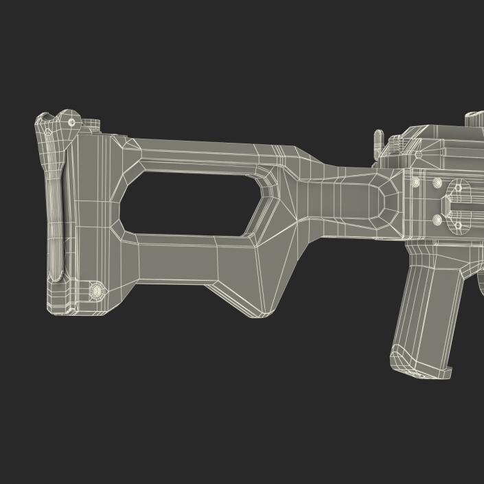 3D Russian Light Machine Gun Pecheneg 3