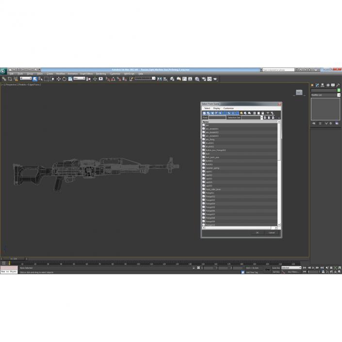 3D Russian Light Machine Gun Pecheneg 3