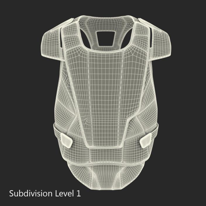 3D Hockey Goalie Chest Protector STX model