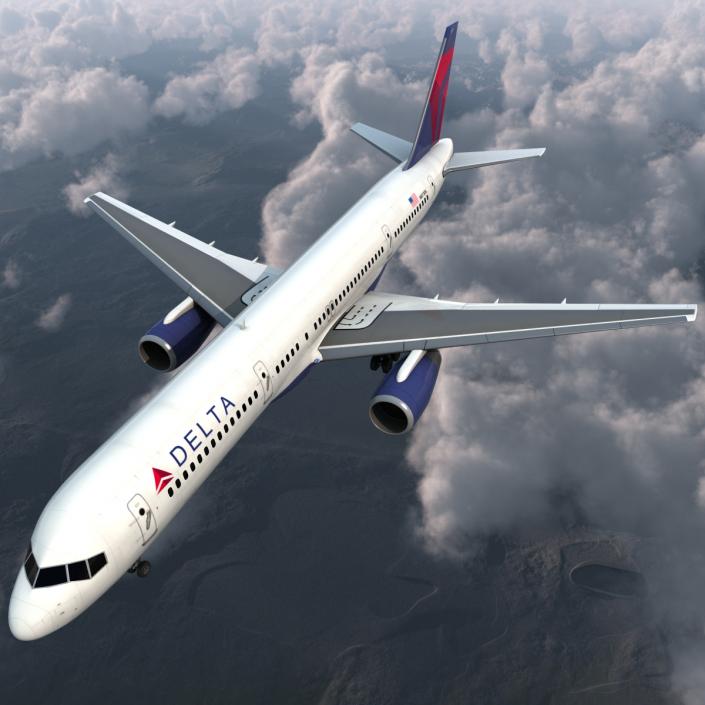 3D model Boeing 757-200 Delta Air Lines