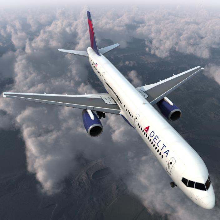 3D model Boeing 757-200 Delta Air Lines