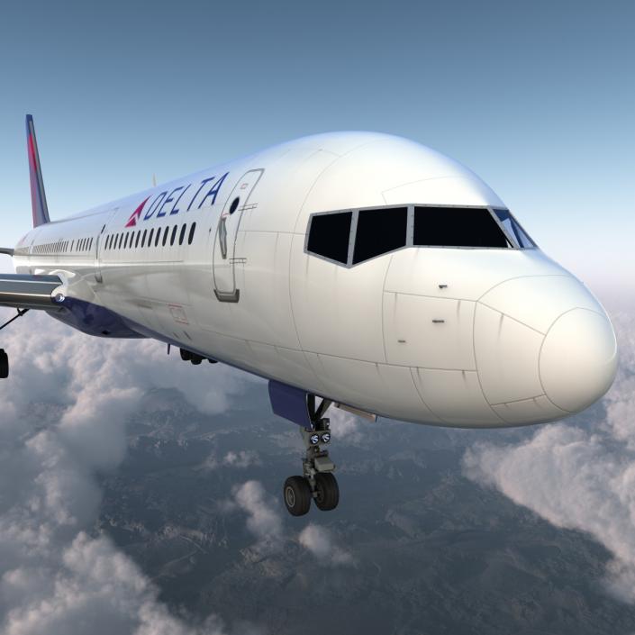 3D model Boeing 757-200 Delta Air Lines