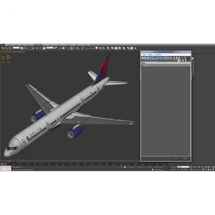 3D model Boeing 757-200 Delta Air Lines