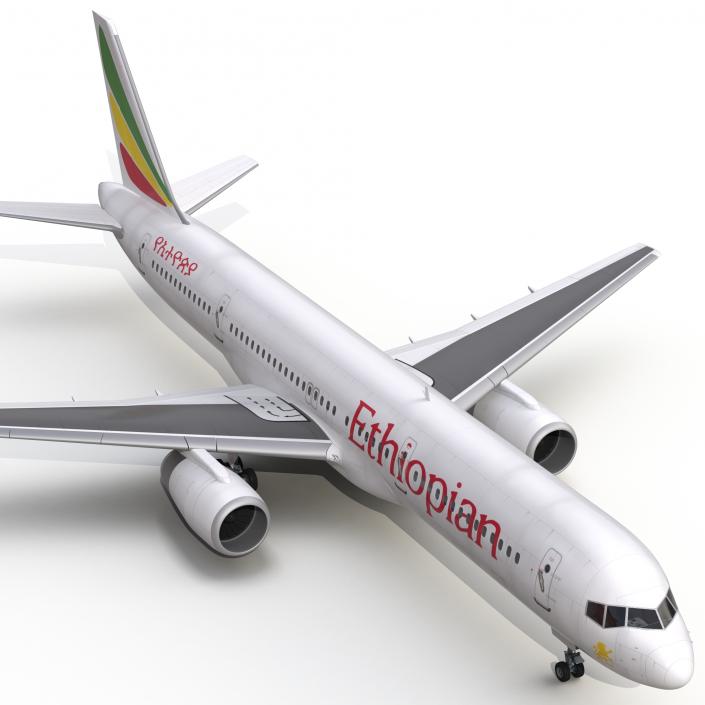 3D Boeing 757-200 Ethiopian Airlines model