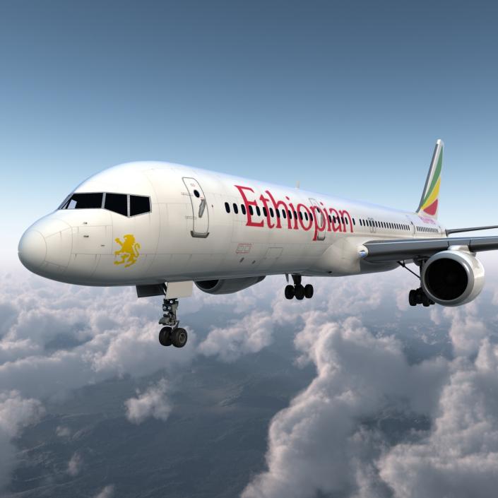 3D Boeing 757-200 Ethiopian Airlines model