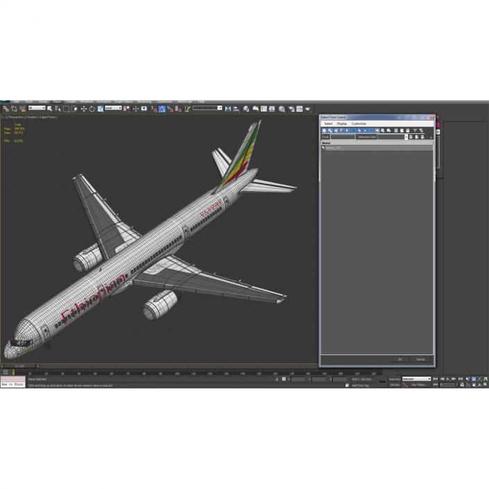 3D Boeing 757-200 Ethiopian Airlines model