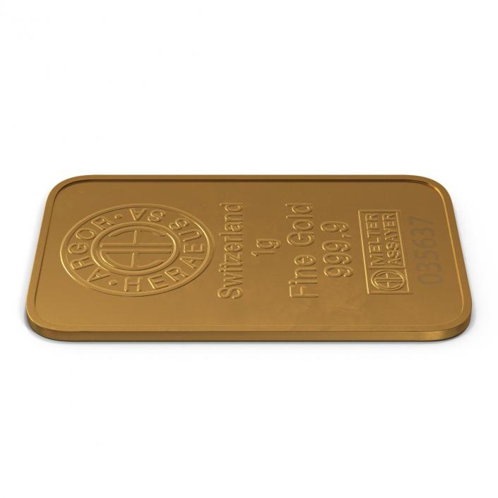 3D Gold Bar 1g