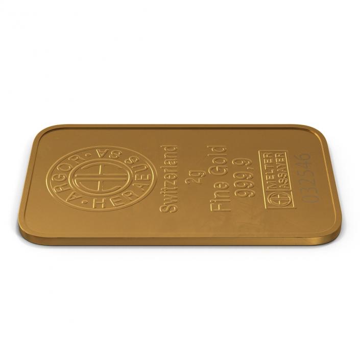 3D Gold Bar 2g