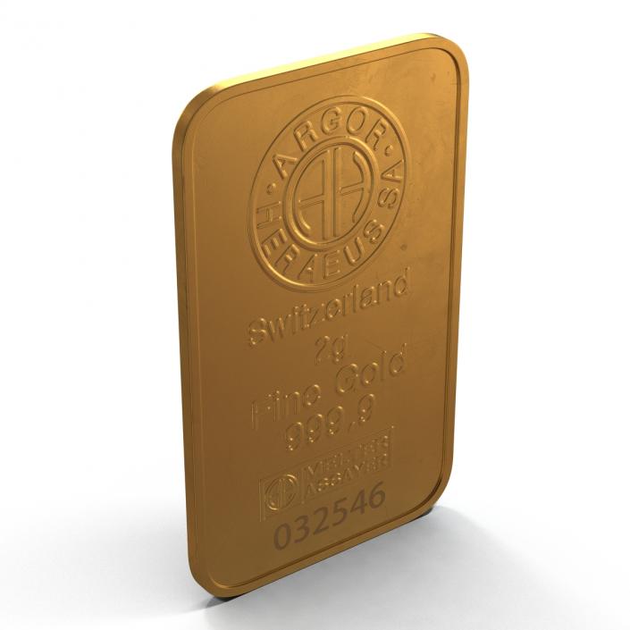 3D Gold Bar 2g