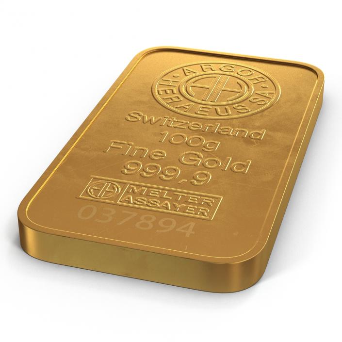 3D Gold Bar 100g model