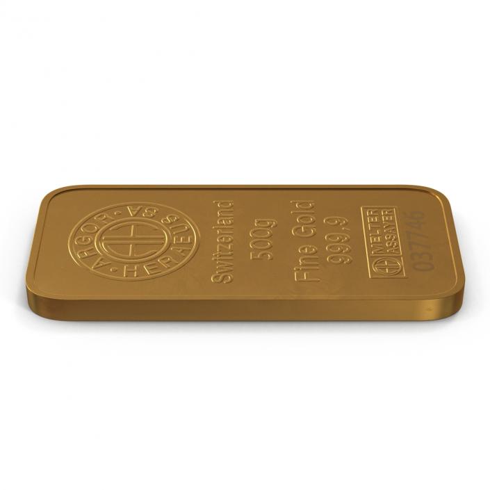 3D Gold Bar 500g model