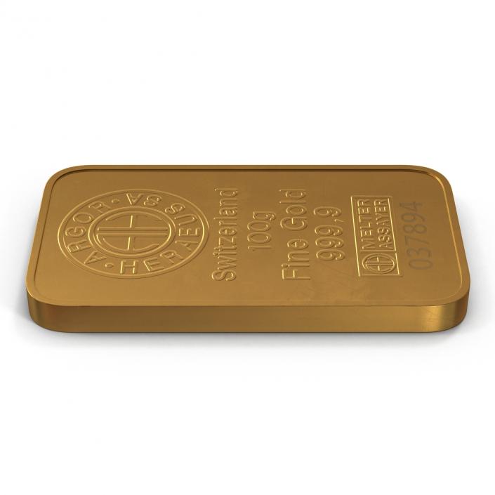 3D Gold Bar 100g model