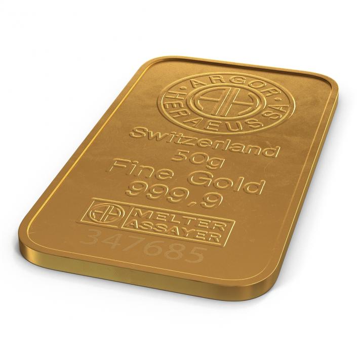 Gold Bar 50g 3D