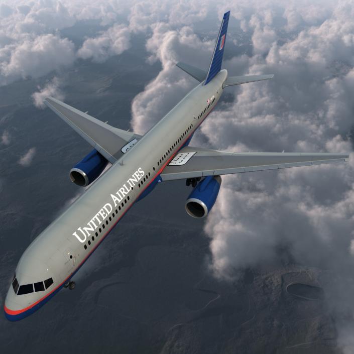 3D model Boeing 757-200 United Airlines