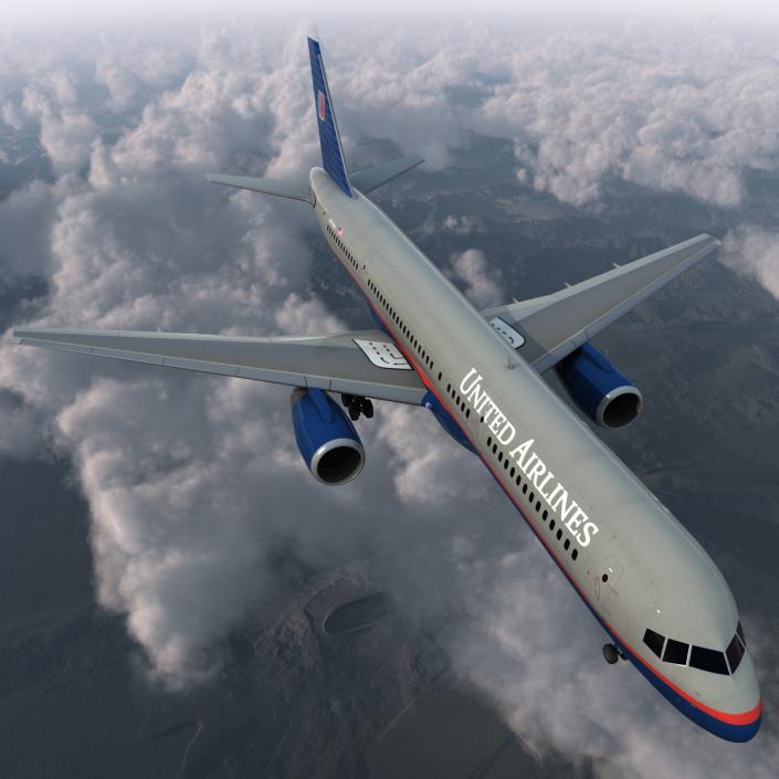 3D model Boeing 757-200 United Airlines