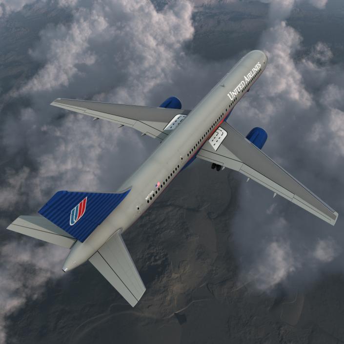 3D model Boeing 757-200 United Airlines