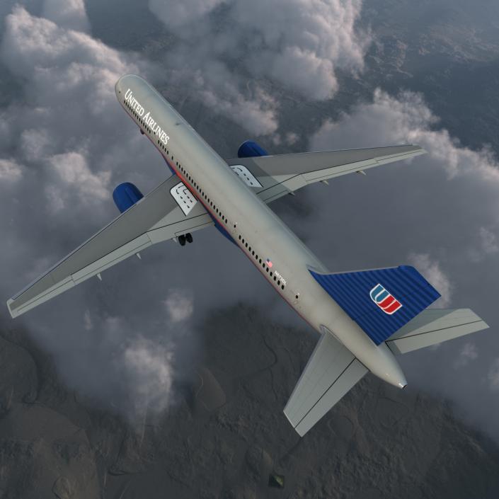 3D model Boeing 757-200 United Airlines