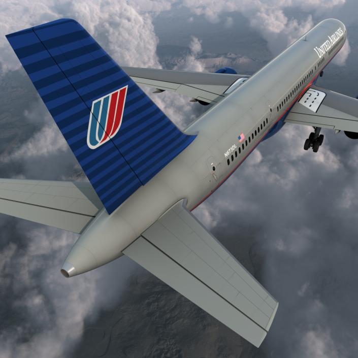 3D model Boeing 757-200 United Airlines