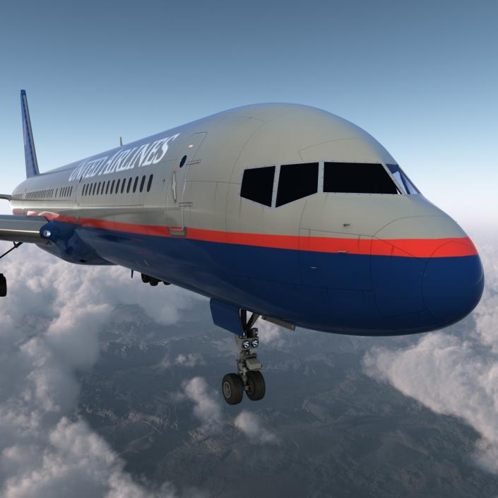 3D model Boeing 757-200 United Airlines