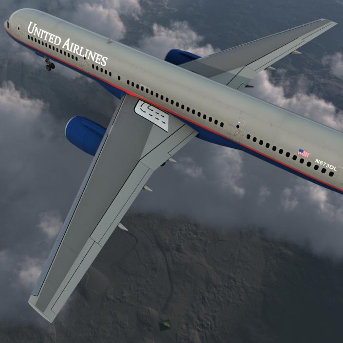 3D model Boeing 757-200 United Airlines