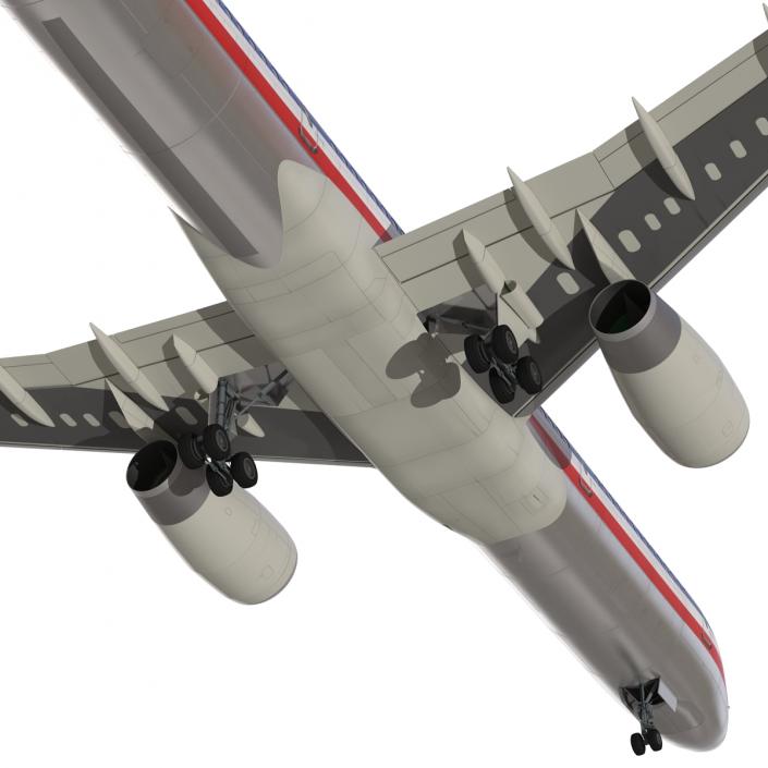 Boeing 757-200 American Airlines Rigged 3D model