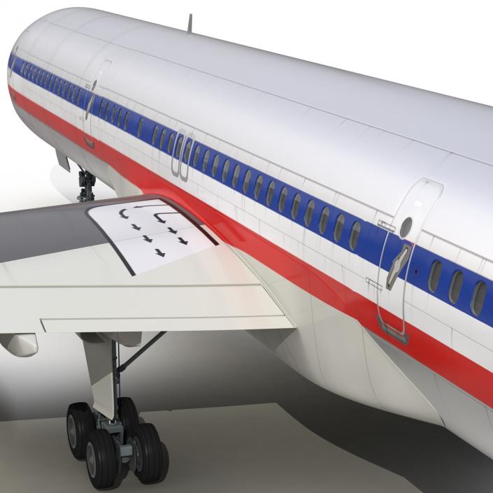 Boeing 757-200 American Airlines Rigged 3D model