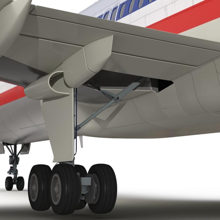 Boeing 757-200 American Airlines Rigged 3D model